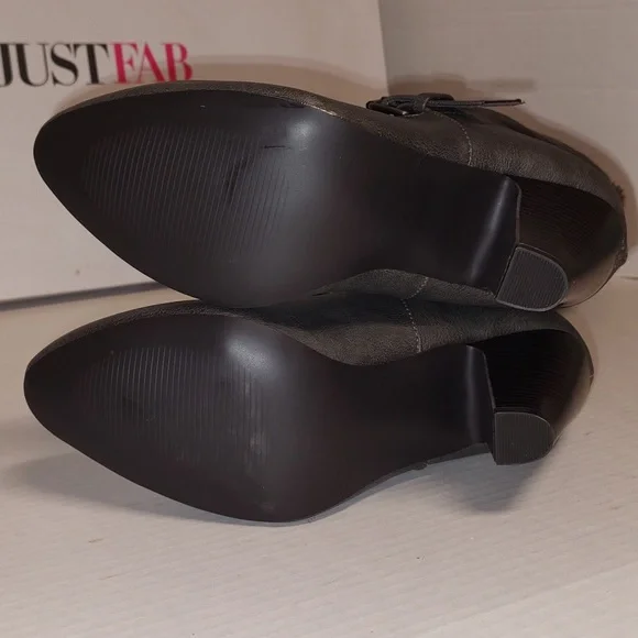 10 Women's Faux Fur Boots Grey Gray - Picture 4 of 6